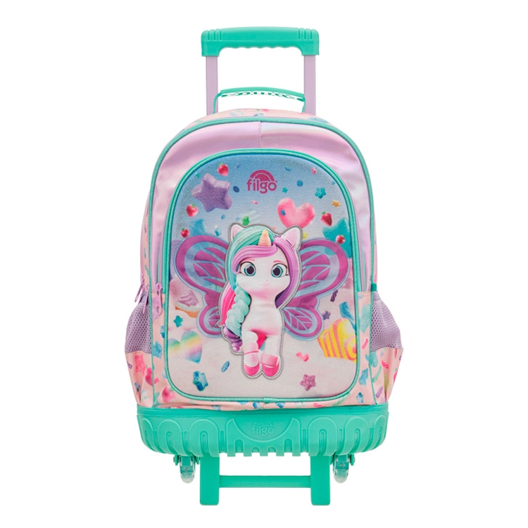 Mochila Escolar Filgo 2026 3D 18" Unicornio Con Carro Art.MO26-T3D-034